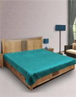 FashionPalace 100 TC Polyester Double Solid Fitted (Elastic) Bedsheet(Pack of 1  Green)