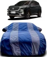 Car Cover For MG Hector (With Mirror Pockets) Dust Proof - Water Resistant Car Body Cover Blue/Grey
