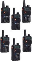 PICSTAR (6 Pcs) UV-5R Dual Band VHF/UHF136-174 MHz & 400-520 MHz WT204 Walkie Talkie(Black)