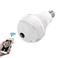 360° Angle with Remote Detection/Night Vision WiFi Wireless 2MP 1080P Security Spy Bulb Camera for Home, Office Hidden with HD Audio Video Recording (White)