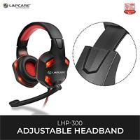 Lapcare Super Bass LHP-300 On Ear Wired Gaming Headphone with 7 RGB LED Modes 50 MM Driver  Mic (Black)- Headset with Immersive 3D Gaming Sound  360 Degree Sound