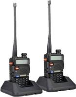 PICSTAR (2 Pcs) UV-5R Dual Band VHF/UHF136-174 MHz & 400-520 MHz Handheld WT247 Walkie Talkie(Black)