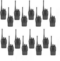 PICSTAR (16 Pcs) UHF 400-470 MHz 16CH Handheld Amateur Radio 2-Way Radio WT275 Walkie Talkie(Black)