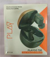 PLAYGO T20 Ultralight Wireless In Ear Earbuds With Mic EBEL Drivers; HD Call Quality; Sensory Controls & BT 5.0
