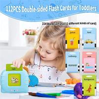 Hifi SEAHELTON Flash Cards for Kids Talking English Words Flash Cards Preschool Electronic Reading Early Talking Flashcards Toy for Kids - 112 pcs Card (Card Early Education Device)