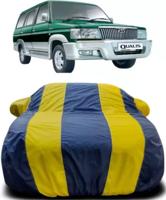 Car Cover For Toyota Qualis (With Mirror Pockets) Dust Proof - Water Resistant Car Body Cover Blue/Yellow