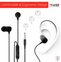 Tiitan Combo Pack of Wired Earphones Black S6 Wired Headset(Black  In the Ear)
