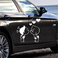 KICKWIX Sticker & Decal for Car & Bike(White)